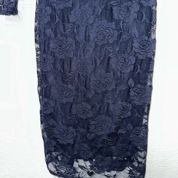 Women's Jump Apparel Dress Size 3/4 Blue Lace - Picture 7 of 10
